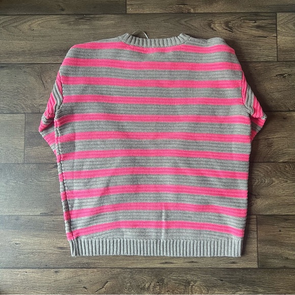 Free People Women's Links Pullover Sweater Gray/Pink Size Small NEW - Picture 5 of 6